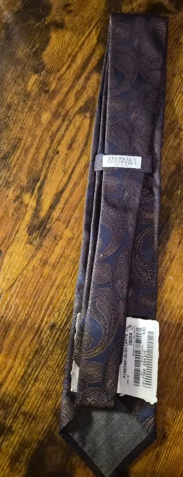 Corbata de seda con estampado de cachemira Brunello Cucinelli para hombre Foto 2 de 3