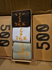 3x Pairs CACTUS JACK Travis Scott Socks + Box