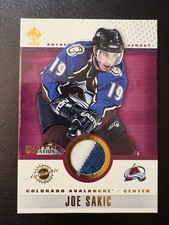 2001-02 Pacific Private Stock Joe Sakic Colorado Avalanche Game Gear Patch (#31)