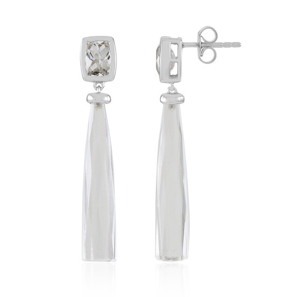 Cavill Ohrringe Damen WeißEr Quarz 19,08Ct Rhodiniert 925 Silber-image