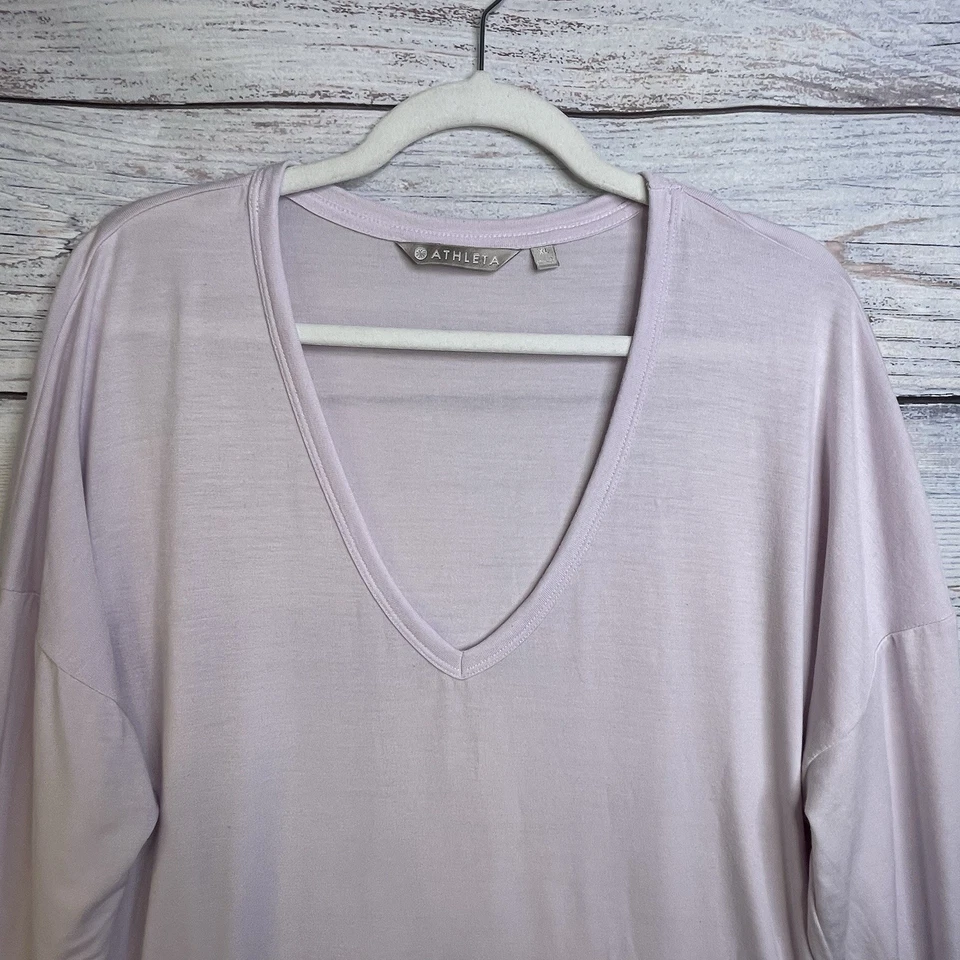 Top Athleta Cloudlight Talla XL Simplemente Lila Mezcla Modal Cómodo Foto 4 de 4