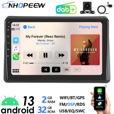 NHOPEEW DAB+ 2+32G Android13 CarPlay Radio For Vauxhall Movano B SatNav Stereo Head Unit