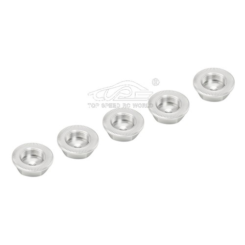 RC Nut Aluminum Wheel Nut 24mm Silver 5PCS For 1/5 HPI BAJA 5B 5T 5SC RV KM RC - Picture 9 of 10