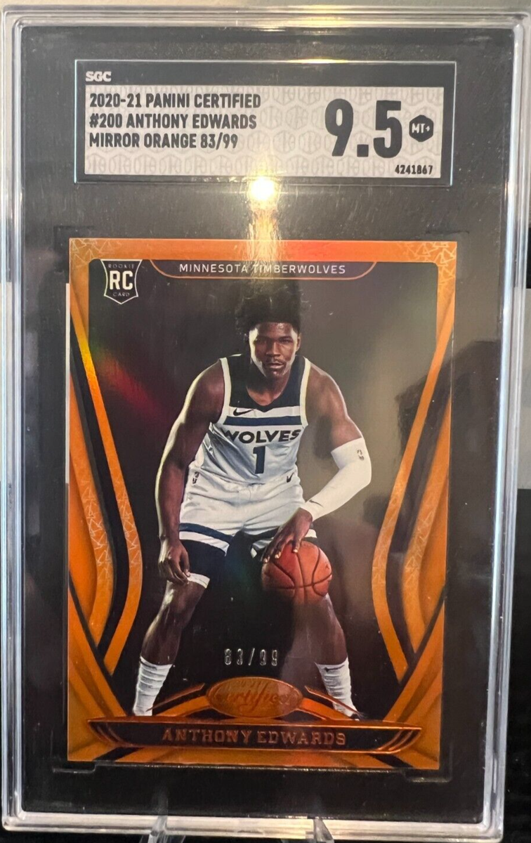 Certified　2020－21 2020-21 Panini Certified - Anthony Edwards #200 Mirror Orange /99