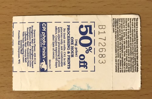 1989 THE DOOBIE BROTHERS RED ROCKS DENVER KONZERT TICKET STUB CHINA GROVE 12 6 - Bild 2 von 2