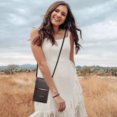 Women Ladies Mobile Phone Bag Crossbody Bag Mini Pouch Purse Wallet Shoulder Bag - Picture 5 of 25