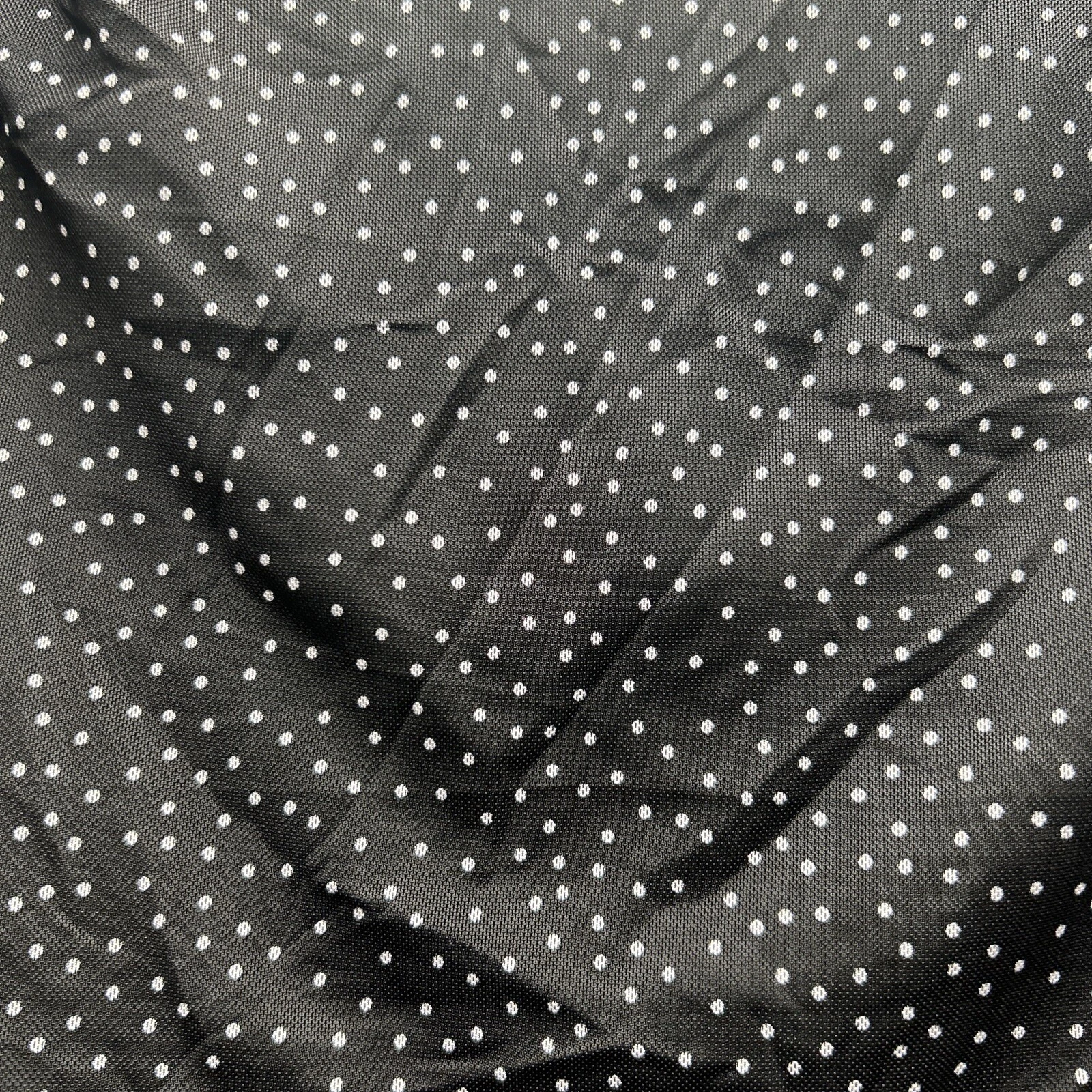 VETEMENTS Abito nero 101 Ocean Parkway piccolo a pois bianco maniche a volant nuovo con etichette