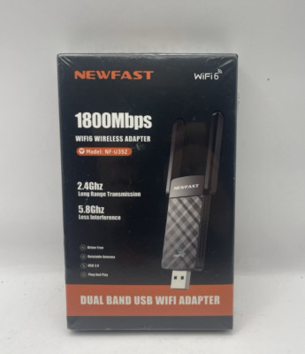 Newfast 1800Mbps WiFi Wireless Adapter Dual Band USB Network Adapter New