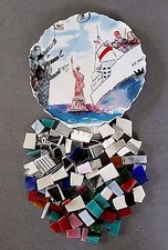112 Mosaic Tiles/Stained Glass  Statue of Liberty/Cruise Ship Focal by Rosanna