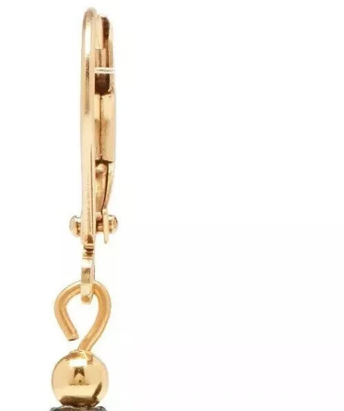 Pendientes colgantes de perlas sintéticas gris oscuro tono dorado Kenneth Jay Lane Foto 4 de 4