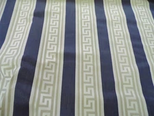 Fabric Robert Allen Beacon Hill Pierre Stripe Navy Taupe Keys Drapery *J190