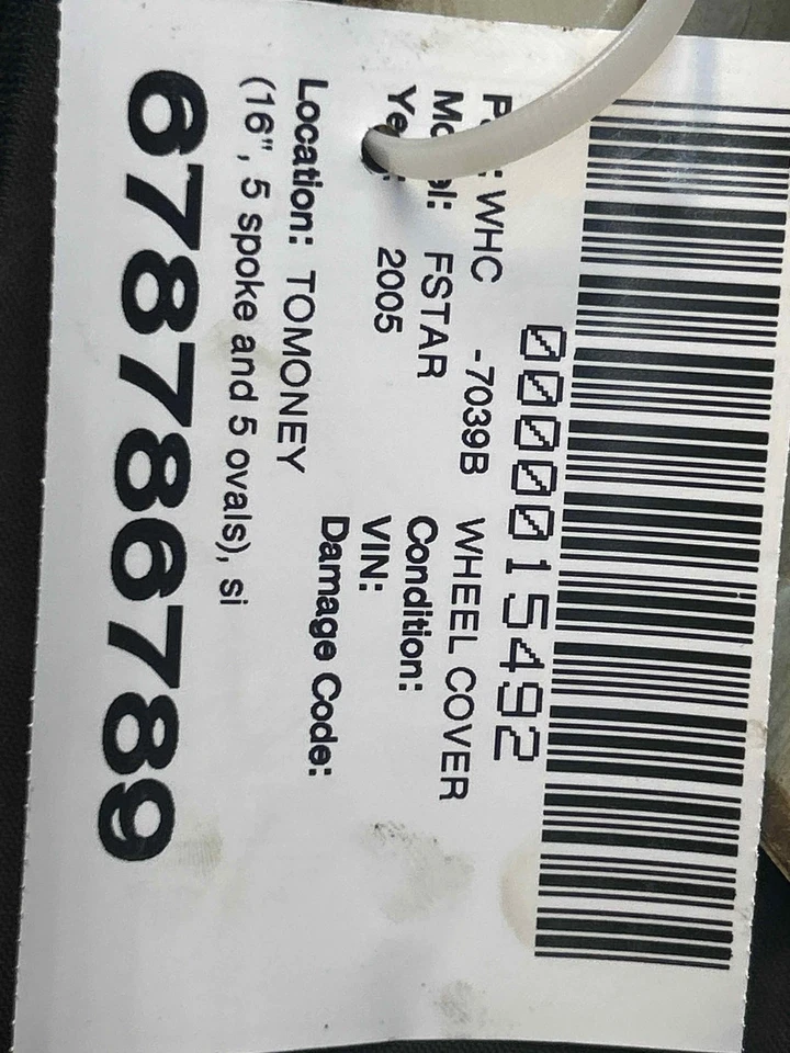 Fits 2004-2007 Ford Freestar, 16in Wheel Cover, OEM:5F2Z1130AA - Изображение 4 из 4