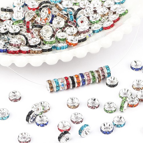 50pc/Lot 6mm 8mm 10mm AB Color Rhinestone Ball Shape Loose Beads Metal Crystal - Picture 23 of 65
