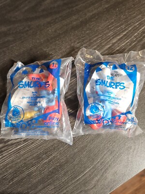 2-Mcdonalds happy meal toys  The Smurfs-Hefty #12 & Papa #1