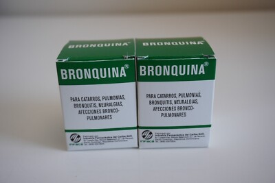 #ad 2 Pack BRONQUINA 1 OZ COLD AND FLU RELIEF Para la Gripe y Pecho Apretado $18.59