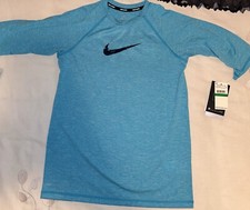 NEW Nike Swim Youth Dri-Fit UV Protection UPF 40 Swim Shirt Large NWT