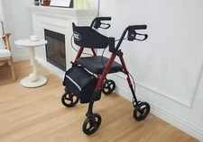 Walkers for Seniors, Rollator Walker with SeatSupports 330lb, 8" Big Wheels-used