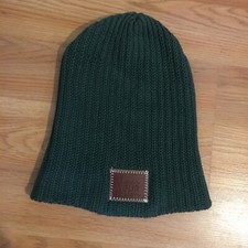 LOVE YOUR MELON Hat Women OS Green Knit Cotton Made in USA