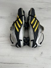 Adidas Predator Absolion FG Black Yellow Leather Football Soccer Cleats Boots