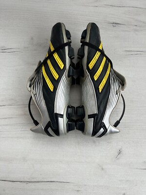 Adidas Predator Absolion FG Black Yellow Leather Football Soccer