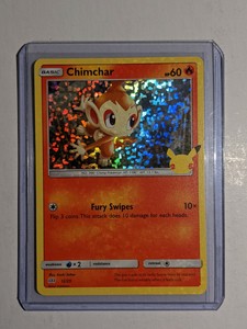 Pokemon McDonald's Chimchar HOLO FOIL BLEED ERROR 12/25 2021 Promo Card