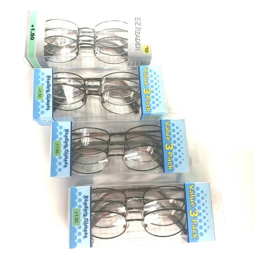 12 pairs Foster Grant/Magnivision DESIGNER Reading Glasses +1.50 NEW