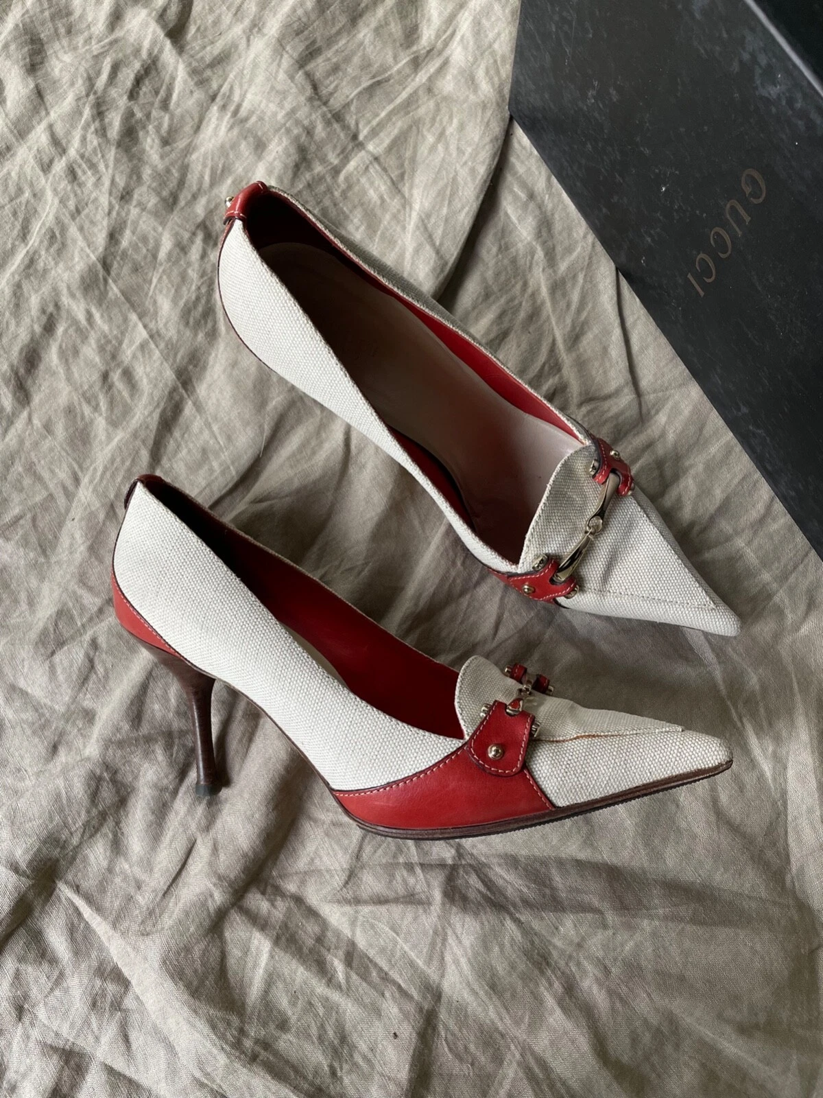 Chaussures à talons femme Gucci vintage bout pointu pointure 38,5 C US 8