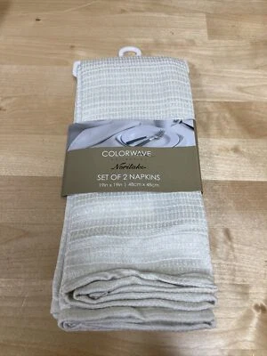 New Noritake Colorwave Collection Set Of 2 Napkins 19 In X 19 In Cream