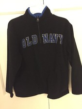 Old Navy. Size 8. Fleece 1/4 Zip Up Black. Nice 
