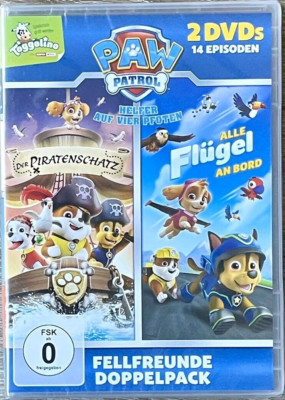 Paw Patrol: Der Piratenschatz & Alle Flügel an Bord Filme Animation, NEU OVP