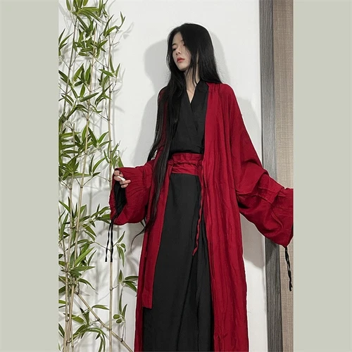 Chinese Hanfu Unisex Men Women Traditional Cosplay Ancient Costume Long Dress - Picture 2 of 15