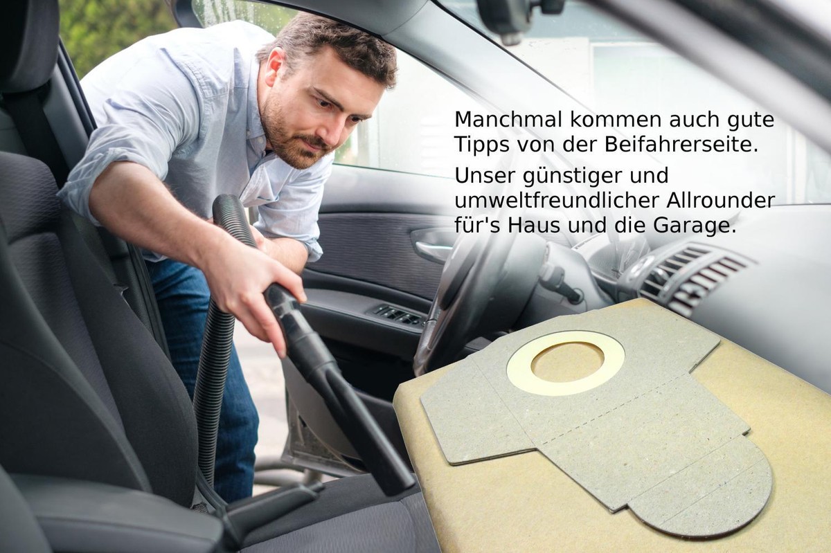 10 Staubsaugerbeutel Für PARKSIDE PNTS 1300 F5 Nass-/Trockensauger – 12L, Papier, Staubklasse L