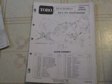 Toro 826 1132 38150 38090 snow thrower blower Parts Catalog Manual 1980