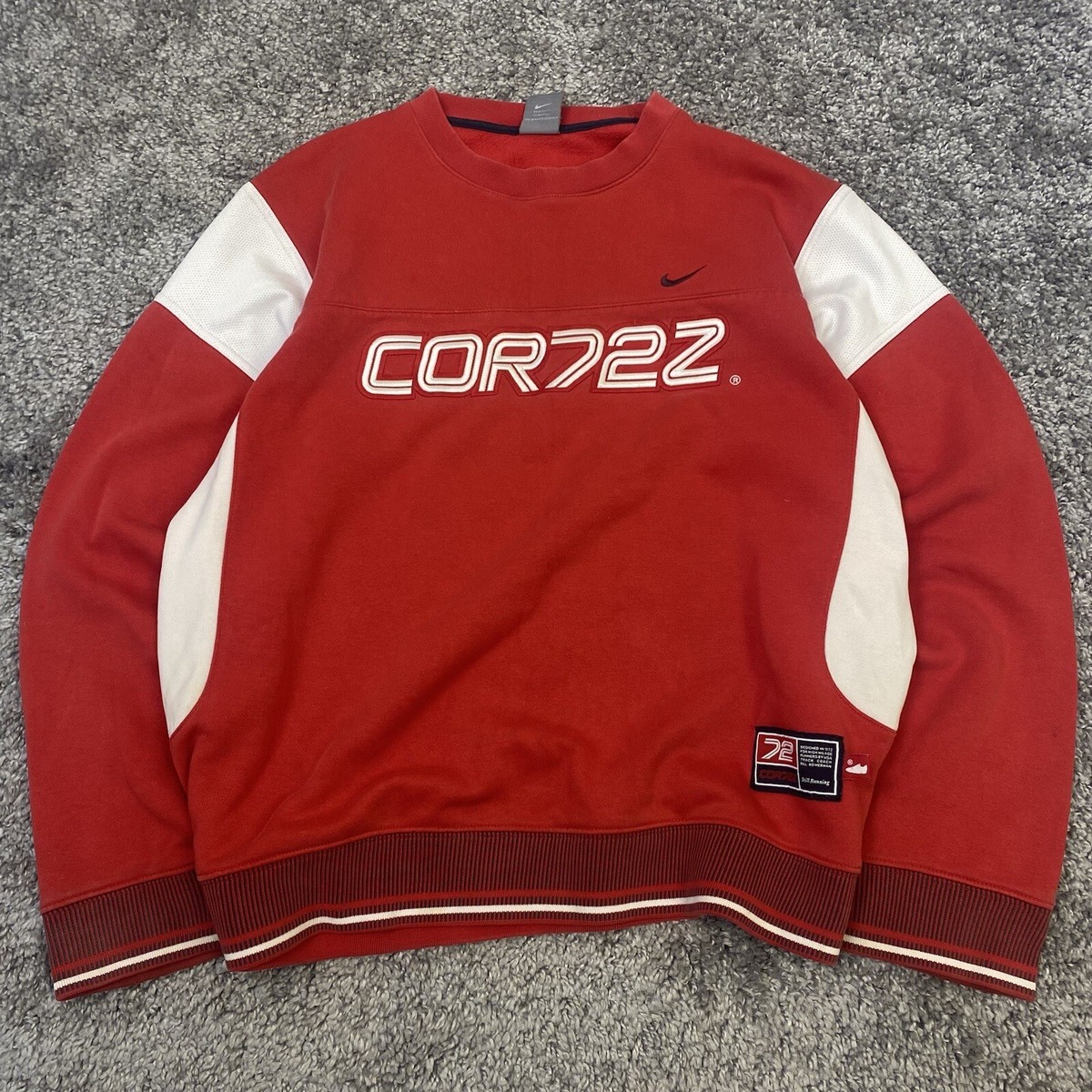 Vintage 90s NIKE COR72Z Big Logo Rare red Sweatshirt Men's M Vintage 90s NIKE COR72Z Big Logo Rare red Sweatshirt Men's M