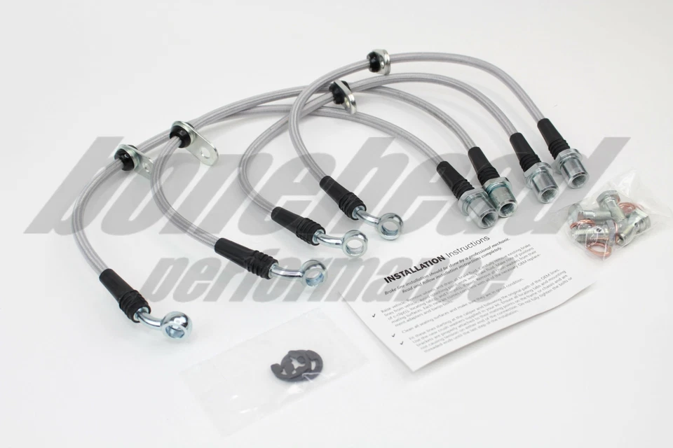Líneas de freno trenzadas de acero inoxidable Techna-Fit para Subaru WRX 2015-2018 Foto 3 de 4