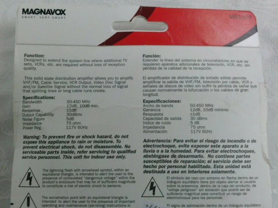 Magnavox Signal Amplifier 1 Output M61107 New In Package - Image 4 of 4