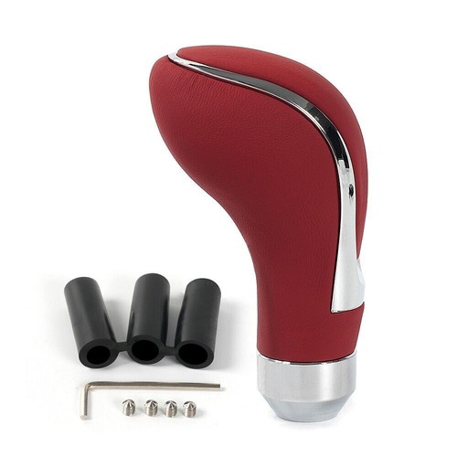 Universal Red Leather Automatic Car Shift Knob Manual Gear Stick Shifter Lever - Picture 10 of 19