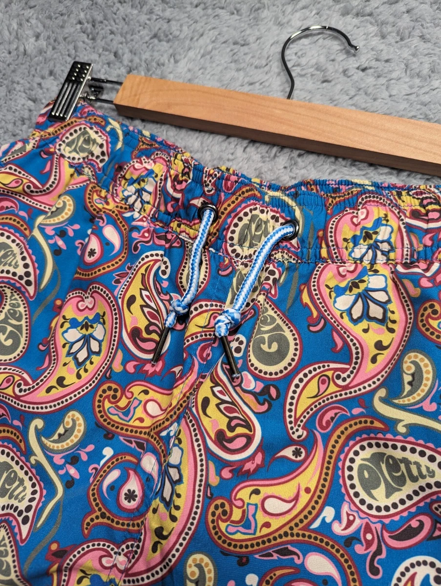 Pretty green vintage shop paisley swim shorts