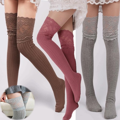 Over Knee Socks Cotton Thigh Stocking 