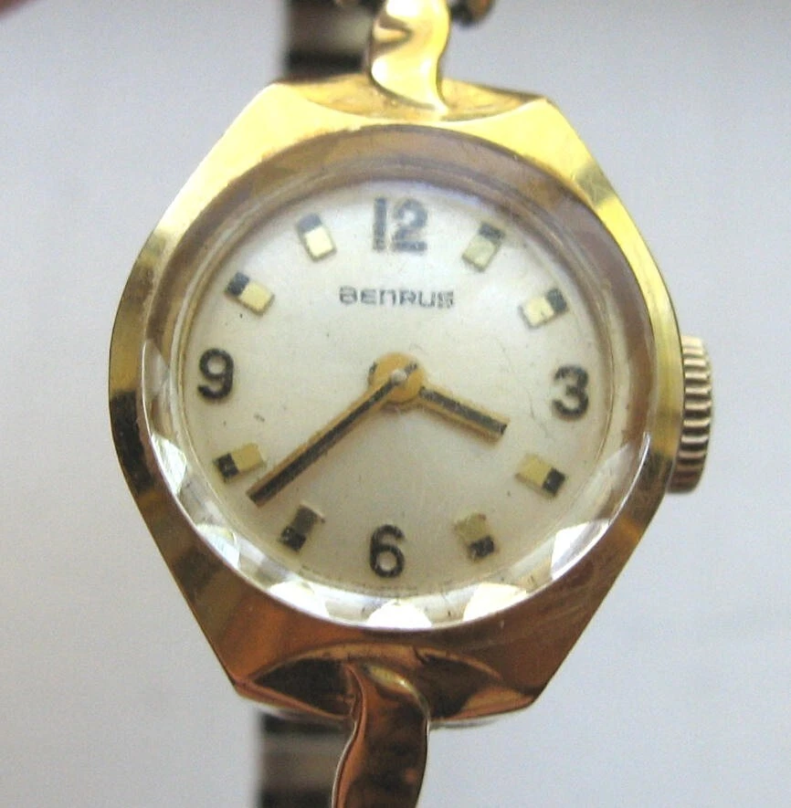 Benrus 14k gold womens deals watch
