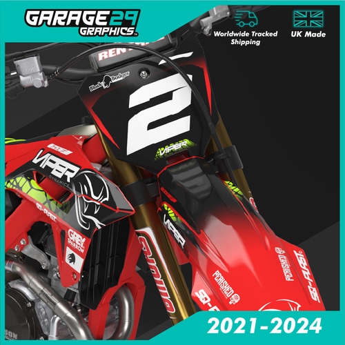HONDA CRF 250 450 2010-2025 STICKER KIT - MX MOTOX MOTOCROSS GRAPHICS KIT - Picture 3 of 9