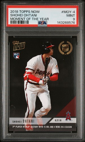 2018 Topps Now MLB Shohei Ohtani RC Moment of the Year #MOY-4 PSA 9 Mint