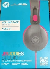 JLab JBuddies Studio 2 Wired Kids Headphones - Black/Pink J Lab Buddies Sealed