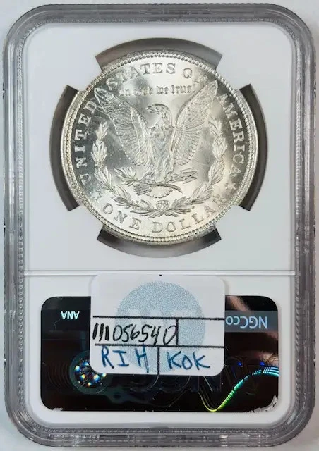 Dólar de plata Morgan 1921 NGC MS-66 Foto 2 de 2