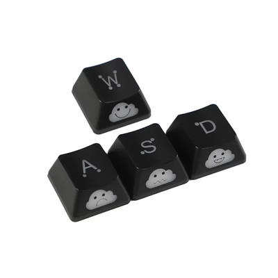 2025 New Cute Emo Keycap Set WASD Arrow Broadside Lighting Key Cap for Mechanica