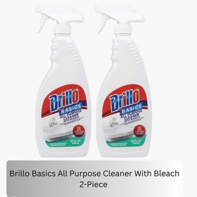 Brillo Basics All Purpose Cleaner with Bleach 32oz Spray Bottles   2 Pack