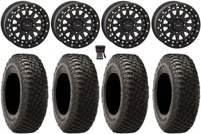System 3 SB-6 15'' Wheels Black (4+3) 35'' BFG KM3 Tires Can-Am Commander Mav