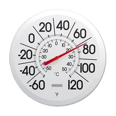 Indoor Outdoor Thermometer Large Wall Thermometer-Hygrometer Waterproof Does