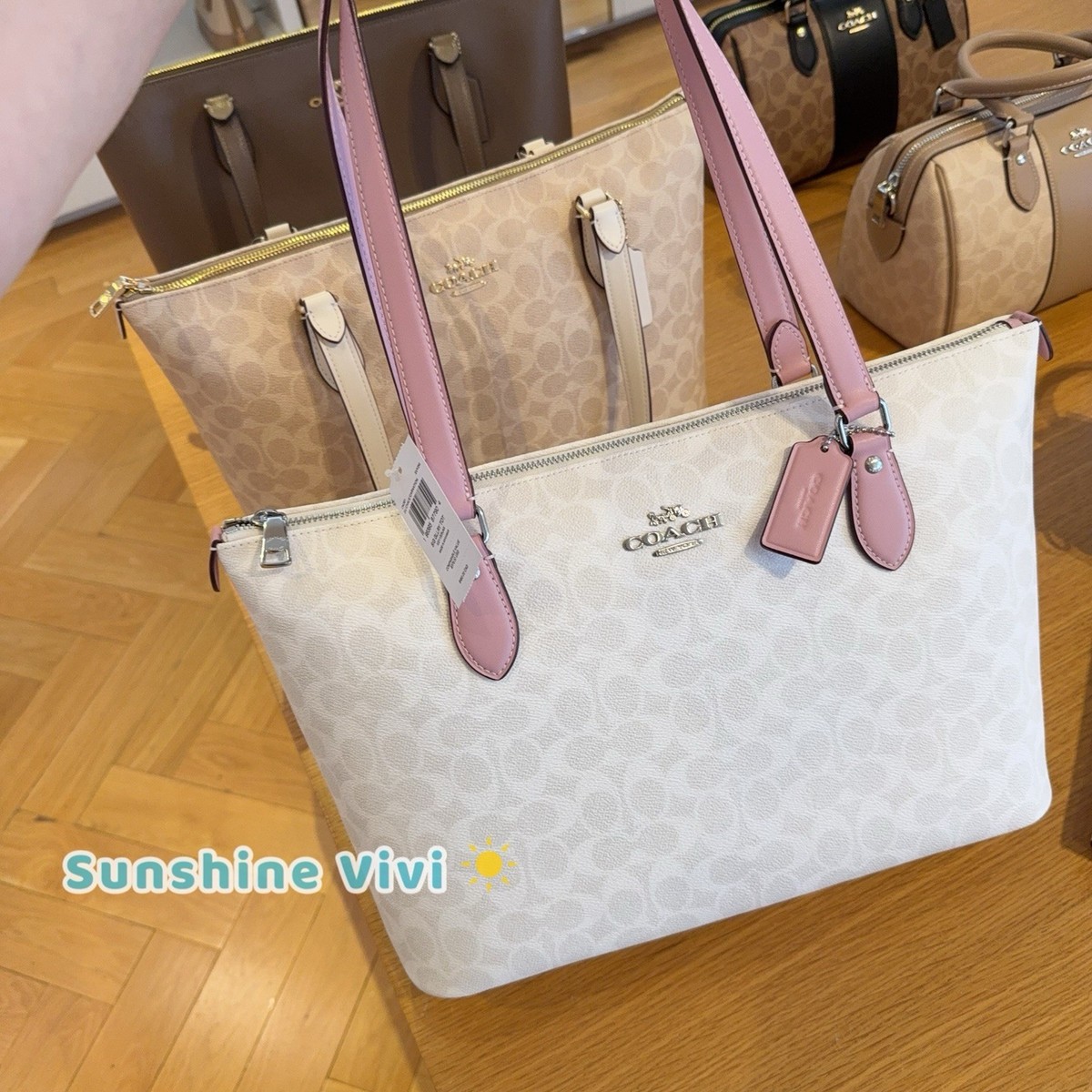 NWT COACH Bundle CW381 Gallery Tote Bag&CW778 Long Zip Wallet