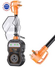 RV Surge Protectors 30 Amp 12000 Joules Circuit Analyzer IP68 Adapter Plug